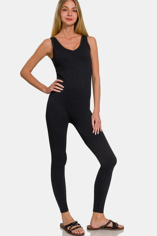 Honeybee Mumford's Ribbed Bra Padded Sports Seamless Jumpsuit