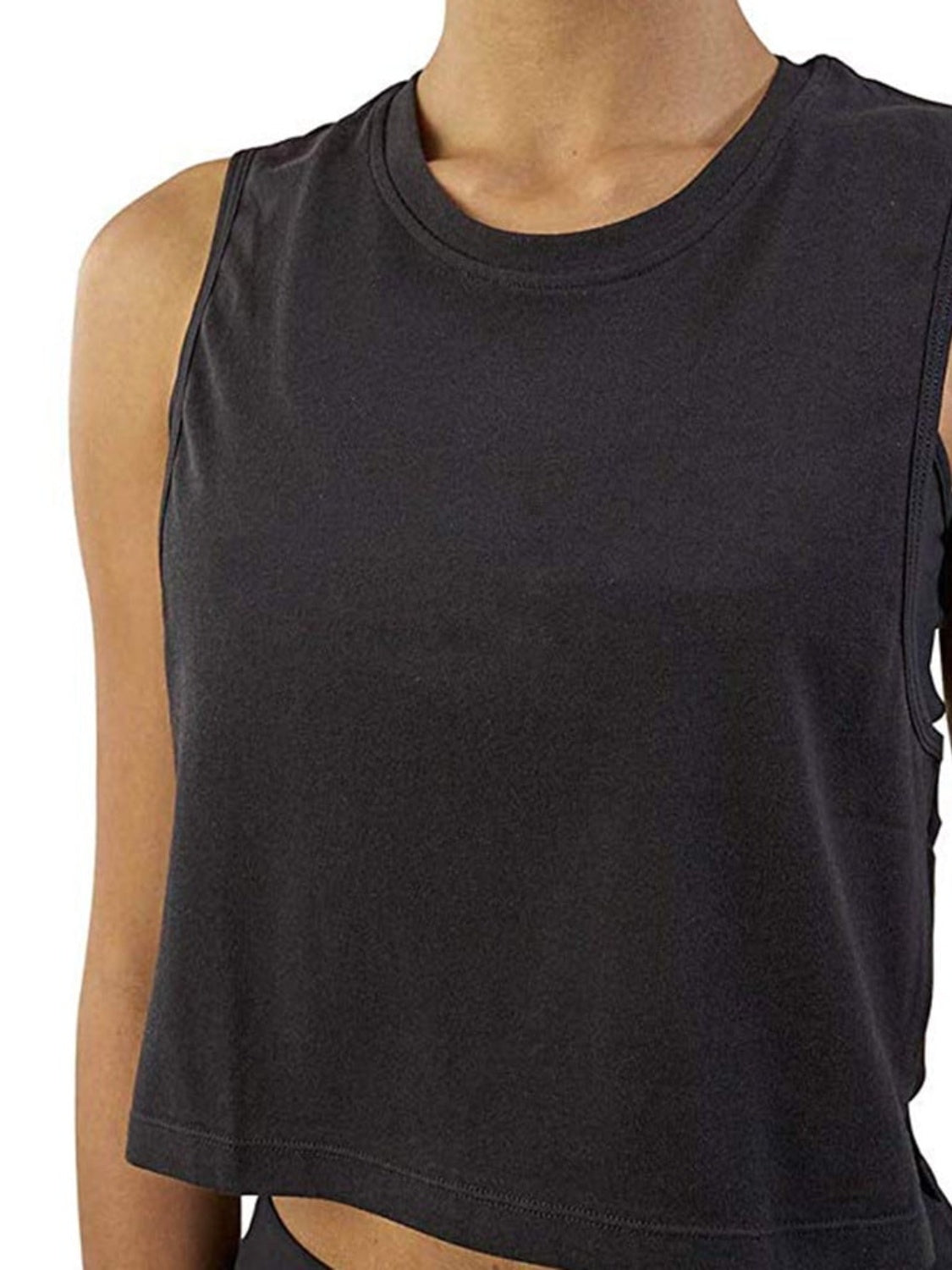 Honeybee Mumford's Round Neck Cropped Tank