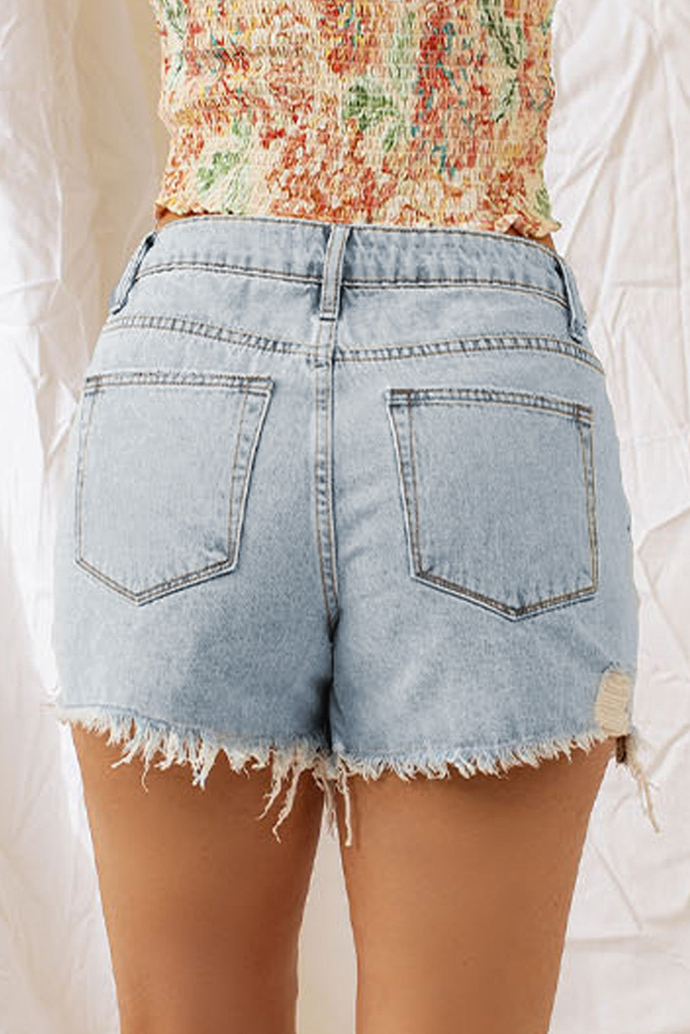 Honeybee Mumford's Distressed Denim Shorts