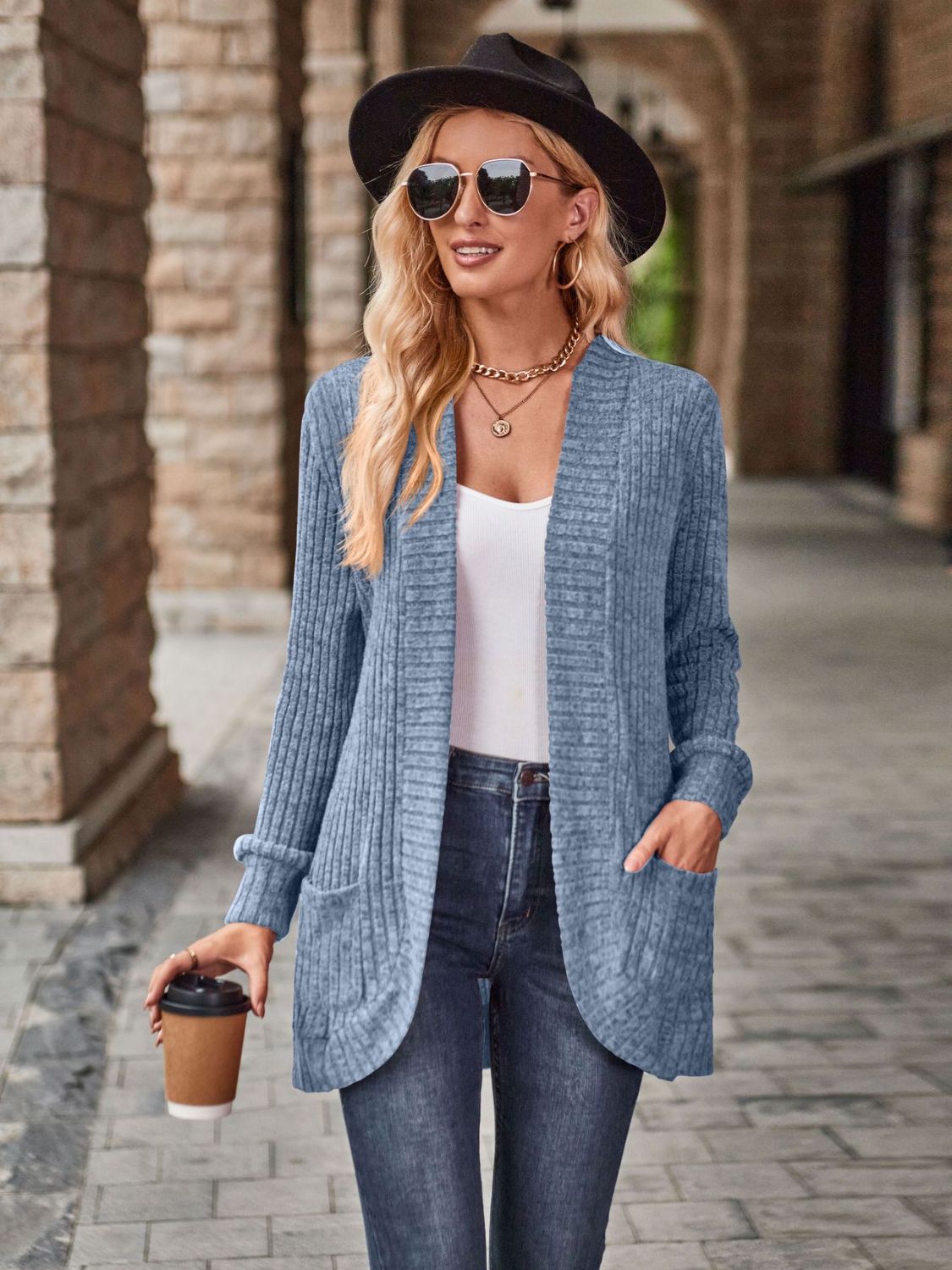 Honeybee Mumford's Open Front Cardigan with Pockets