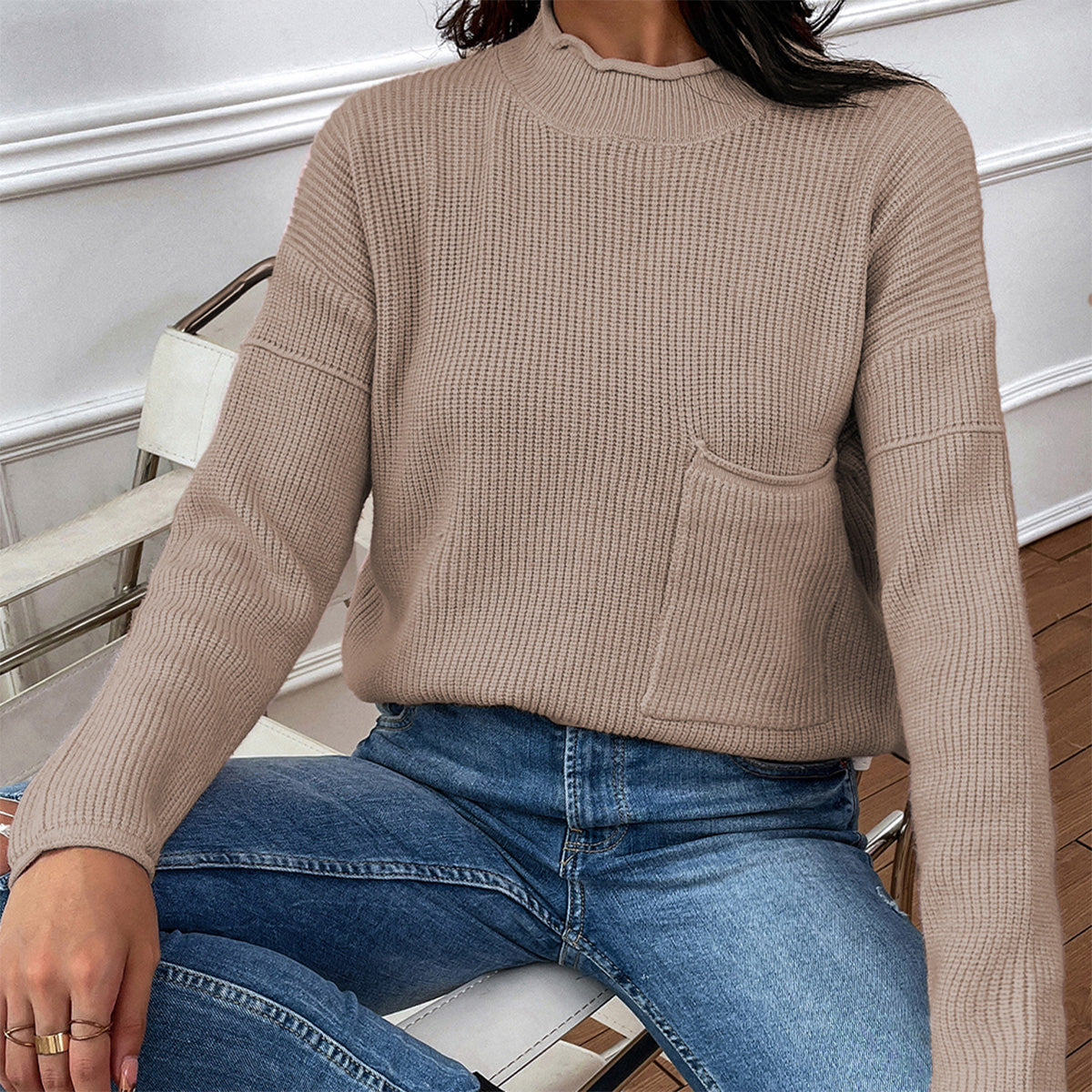 Honeybee Mumford's Dropped Shoulder Sweater with Pocket